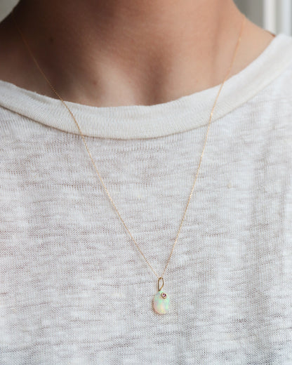 Flat Necklace - Opal -