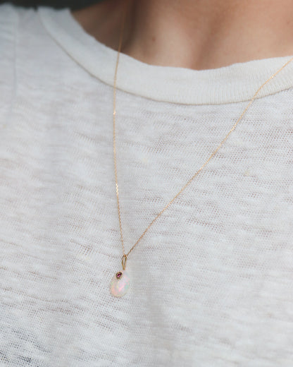Flat Necklace - Opal -