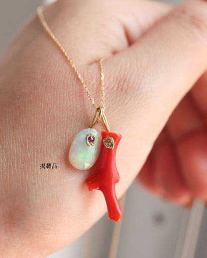 Flat Necklace - Opal -