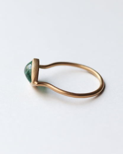 Collet Ring - Trapiche Emerald -