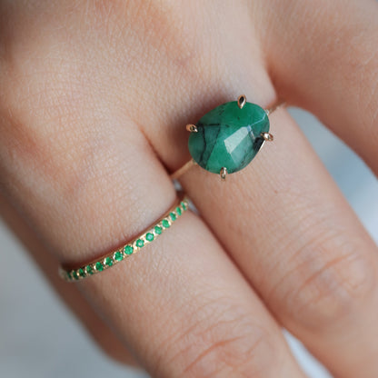 Hibiki Ring  - Emerald -