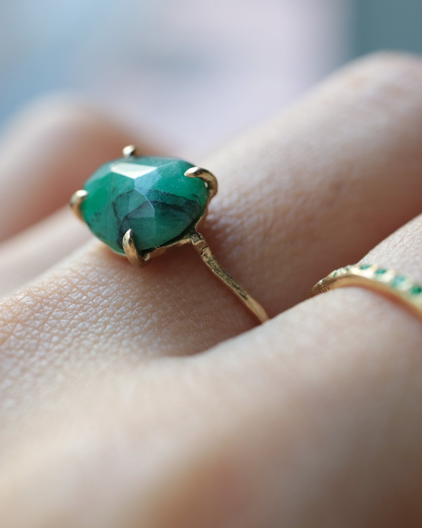 Flat Ring - Emerald -