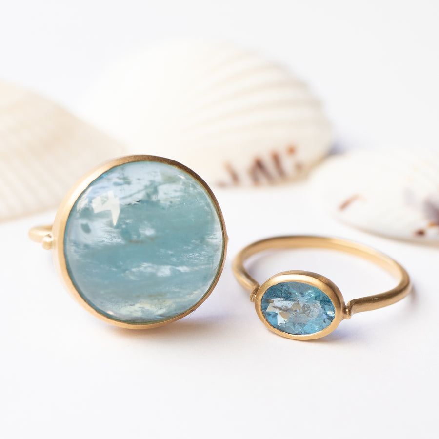 Collet Ring - Aquamarine -