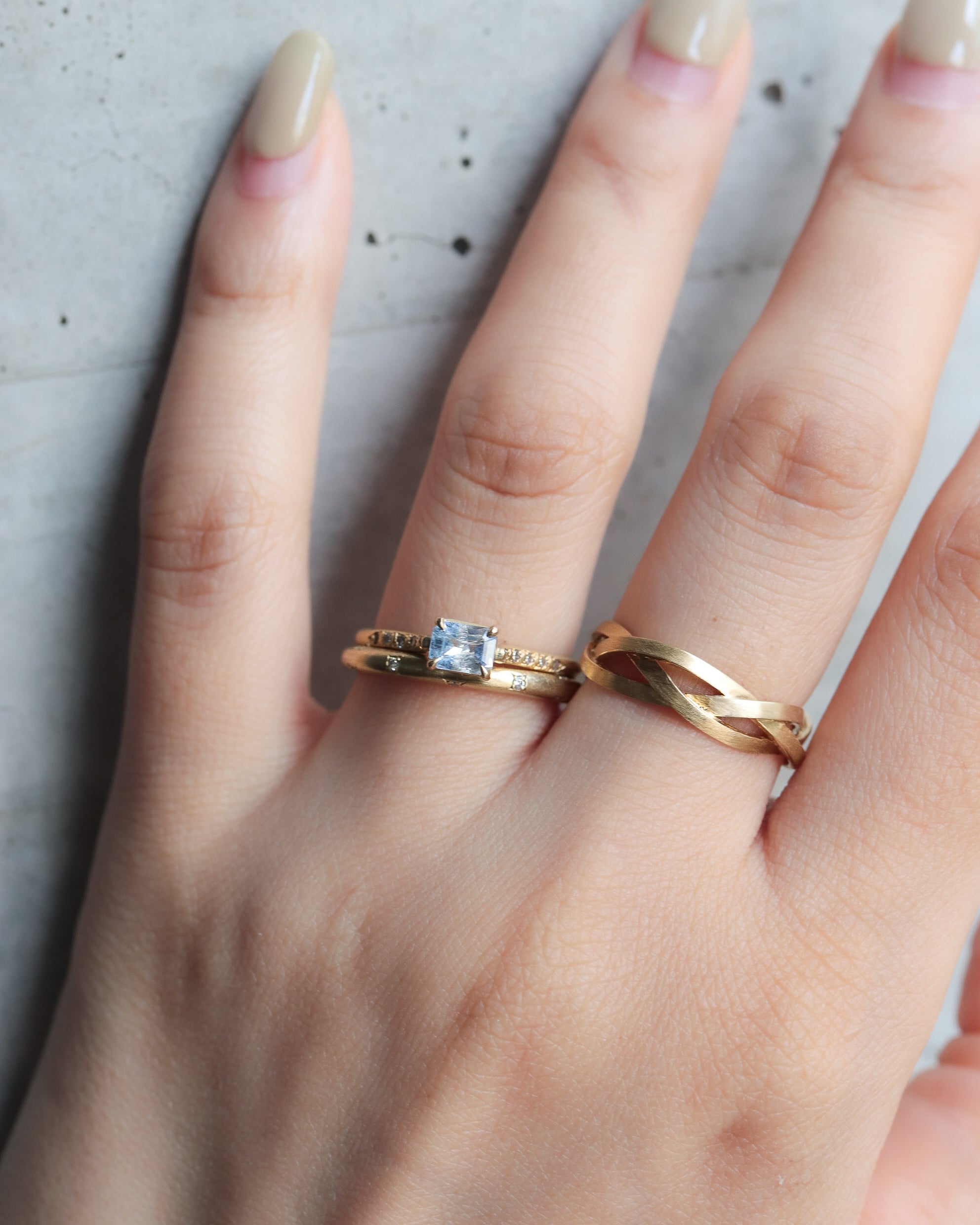Prong Ring  - Benitoite -