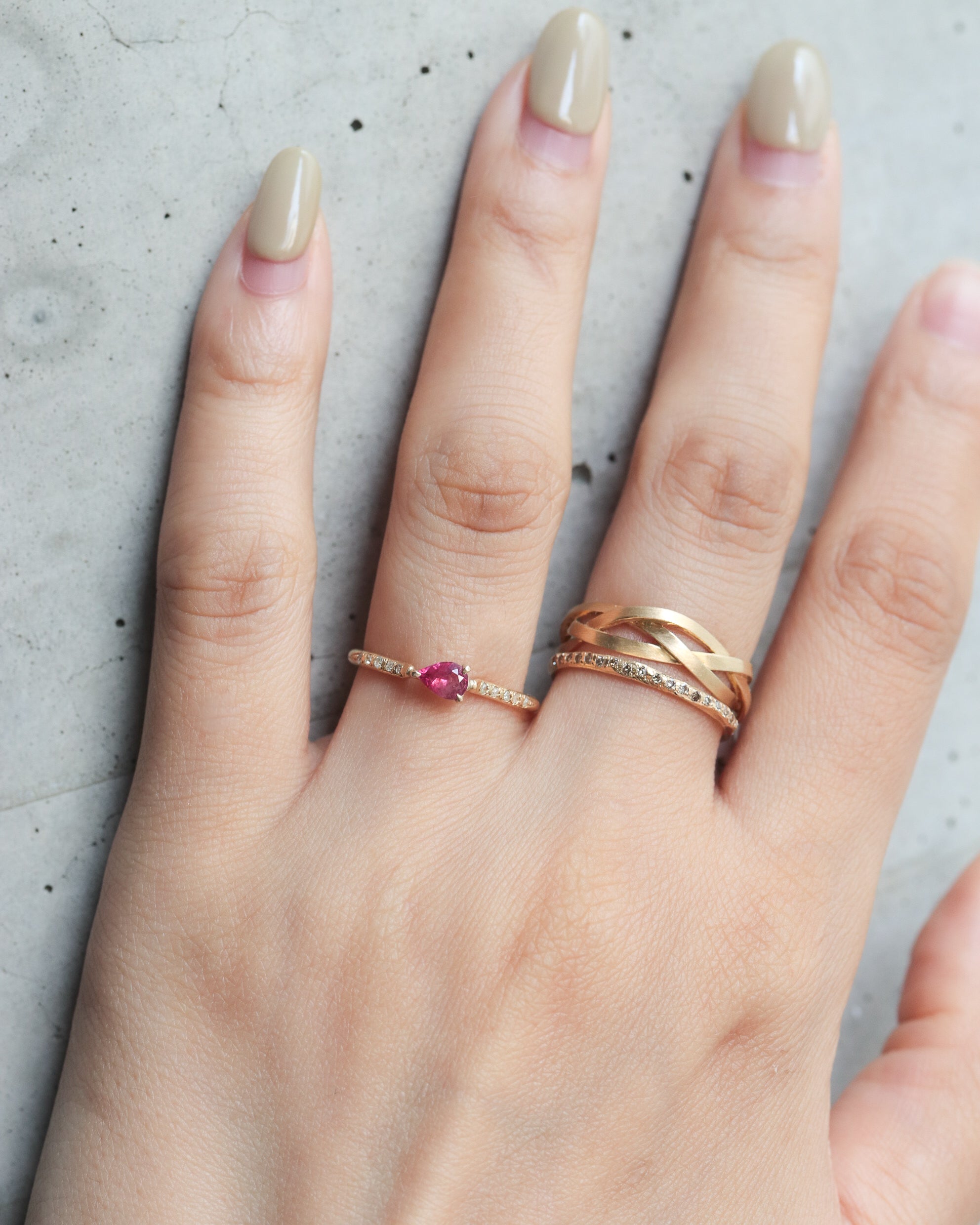 Prong Ring - Red Beryl -