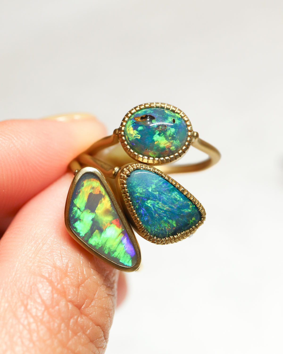 Milgrain Ring - Boulder Opal -