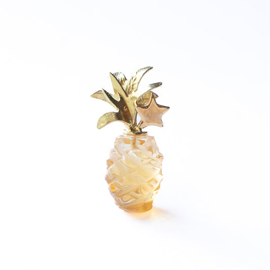 菠萝耳钉 - 黄水晶 -