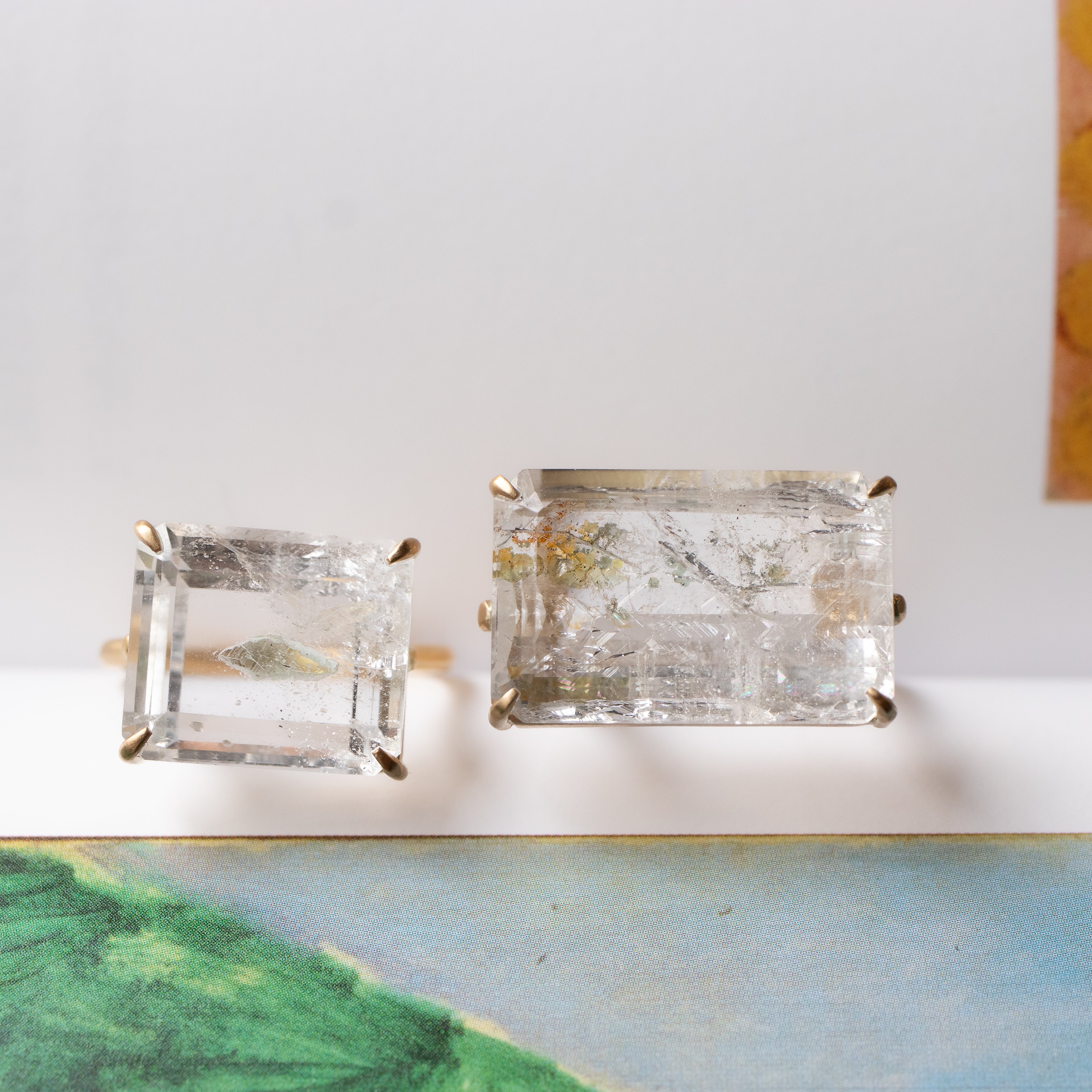 Prong Ring - Gormanite In Quartz -