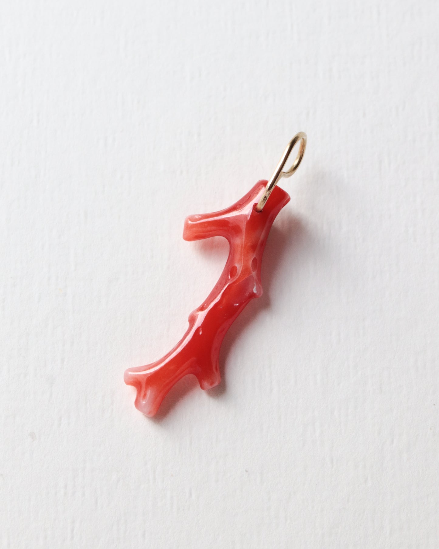 Flat Necklace - Coral -