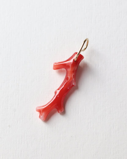 Flat Necklace - Coral -
