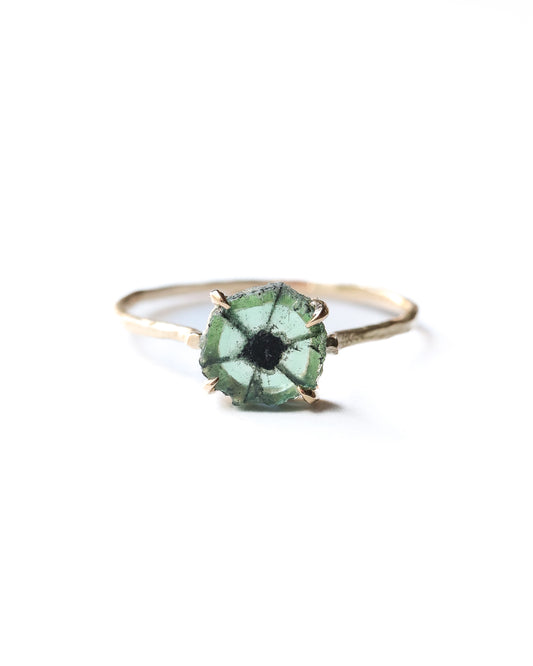 【1/18 sat.12:00〜 NEW IN】Prong Ring - Trapiche Emerald -