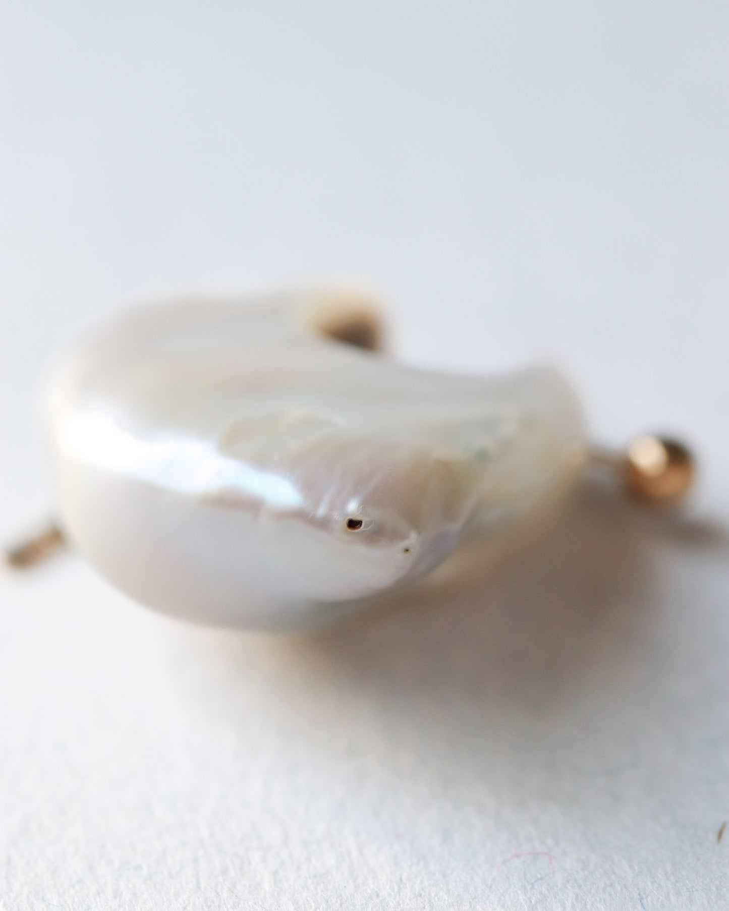 Rock Pierced Earring - Freshwater Baroque Pear / C -