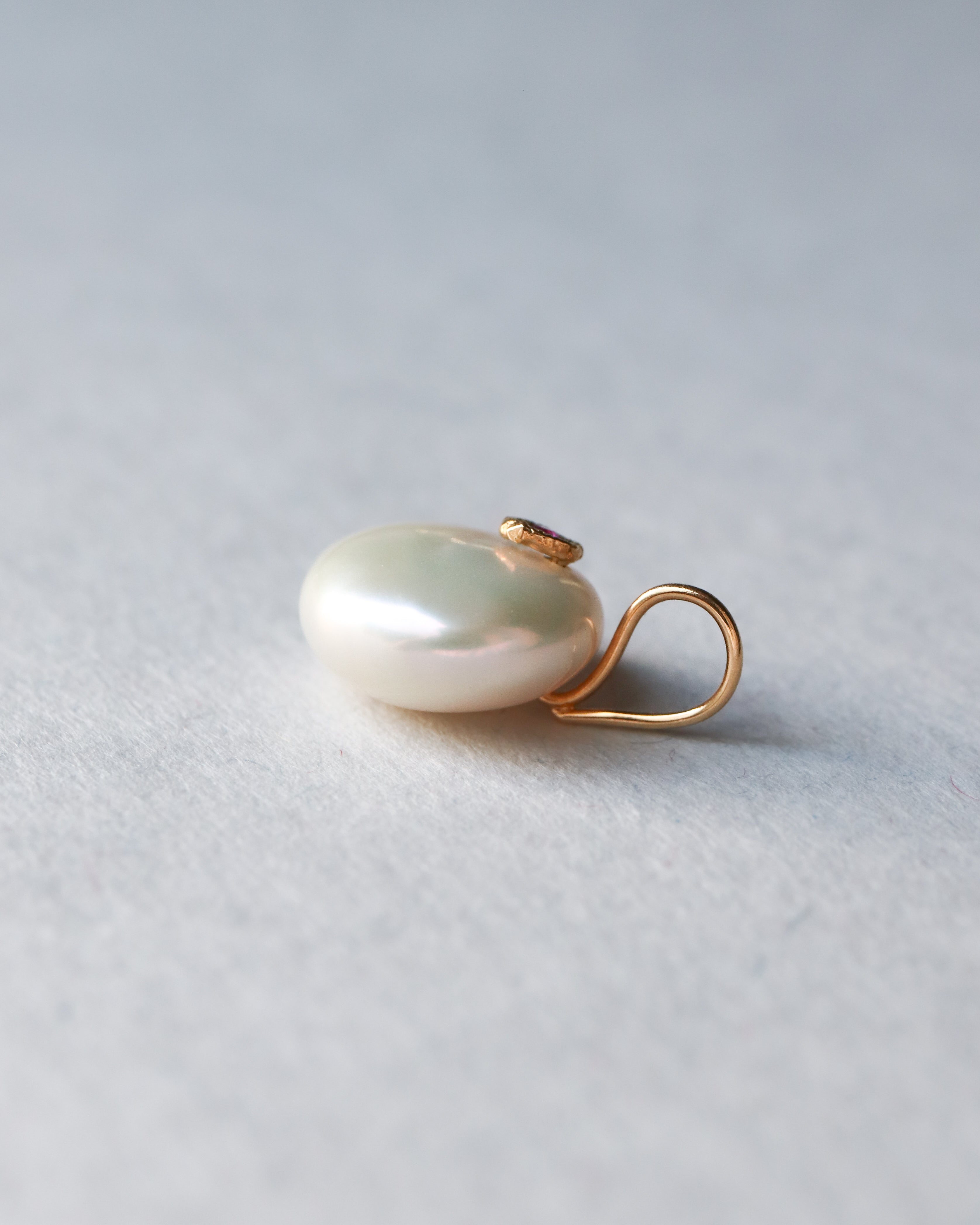 Flat Necklace - Pearl -