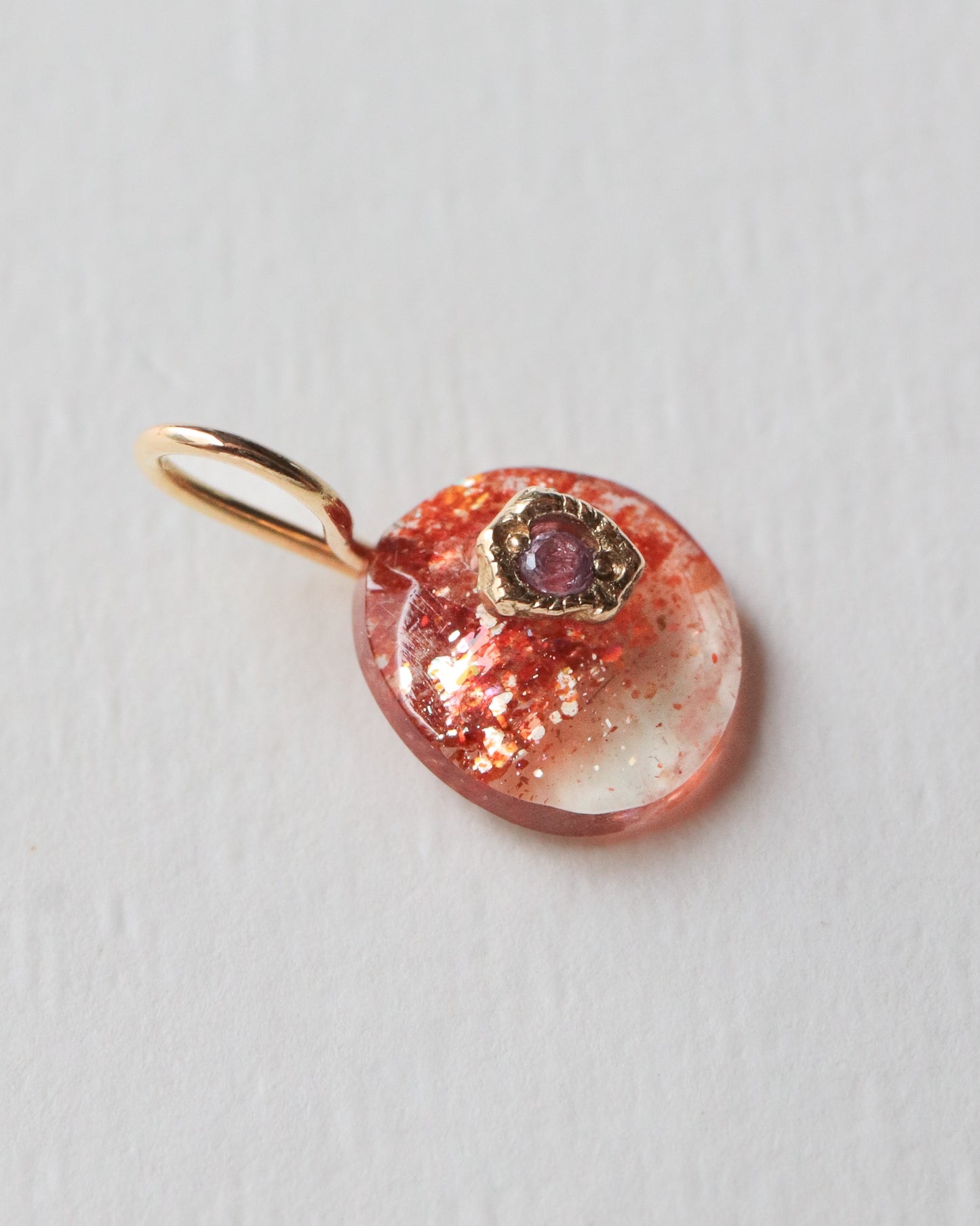 Flat Necklace - Sunstone -