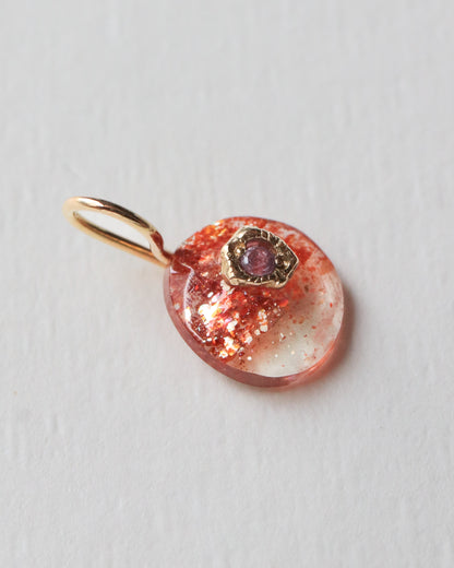 Flat Necklace - Sunstone -