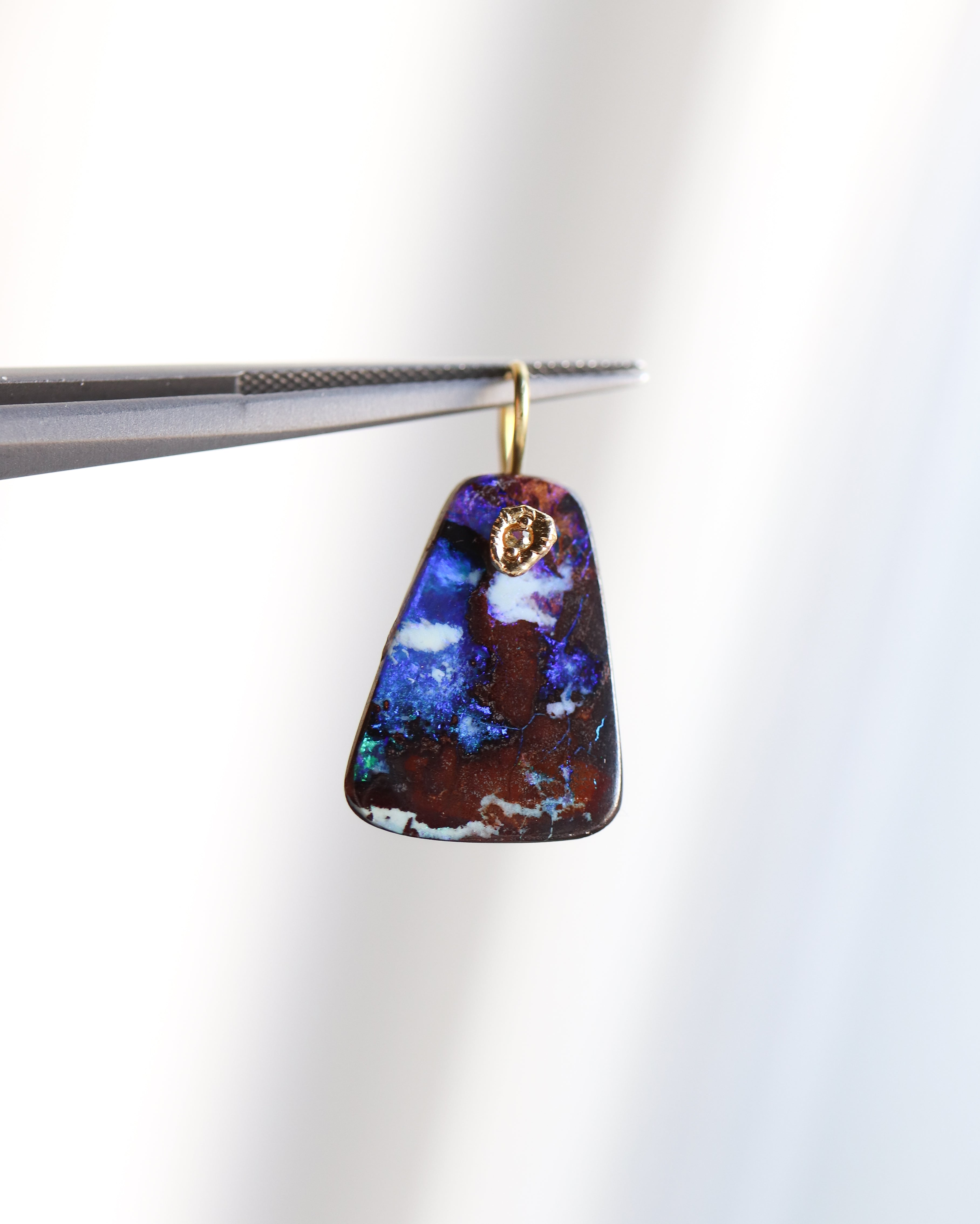 Flat Necklace - Boulder Opal -
