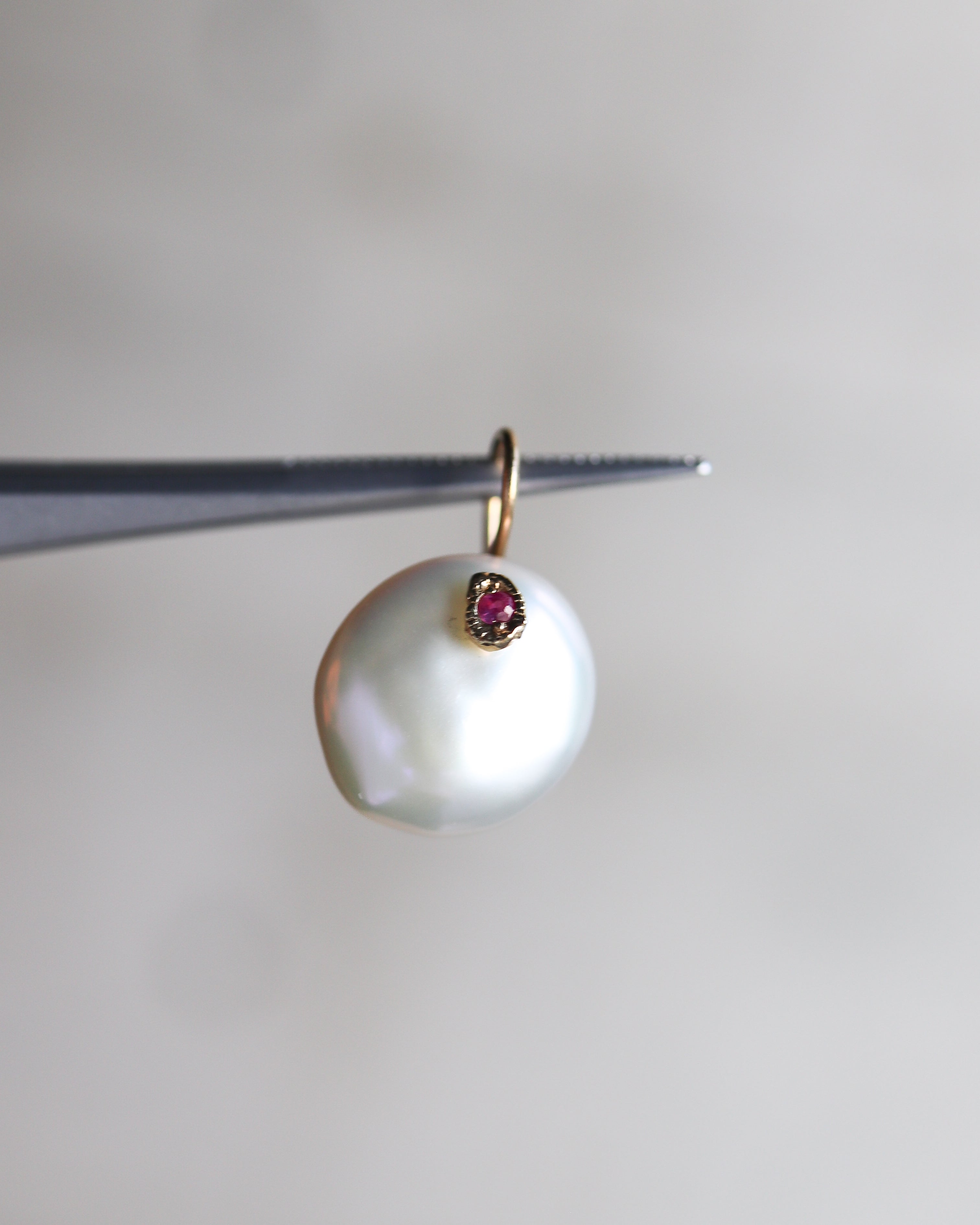 Flat Necklace - Pearl -