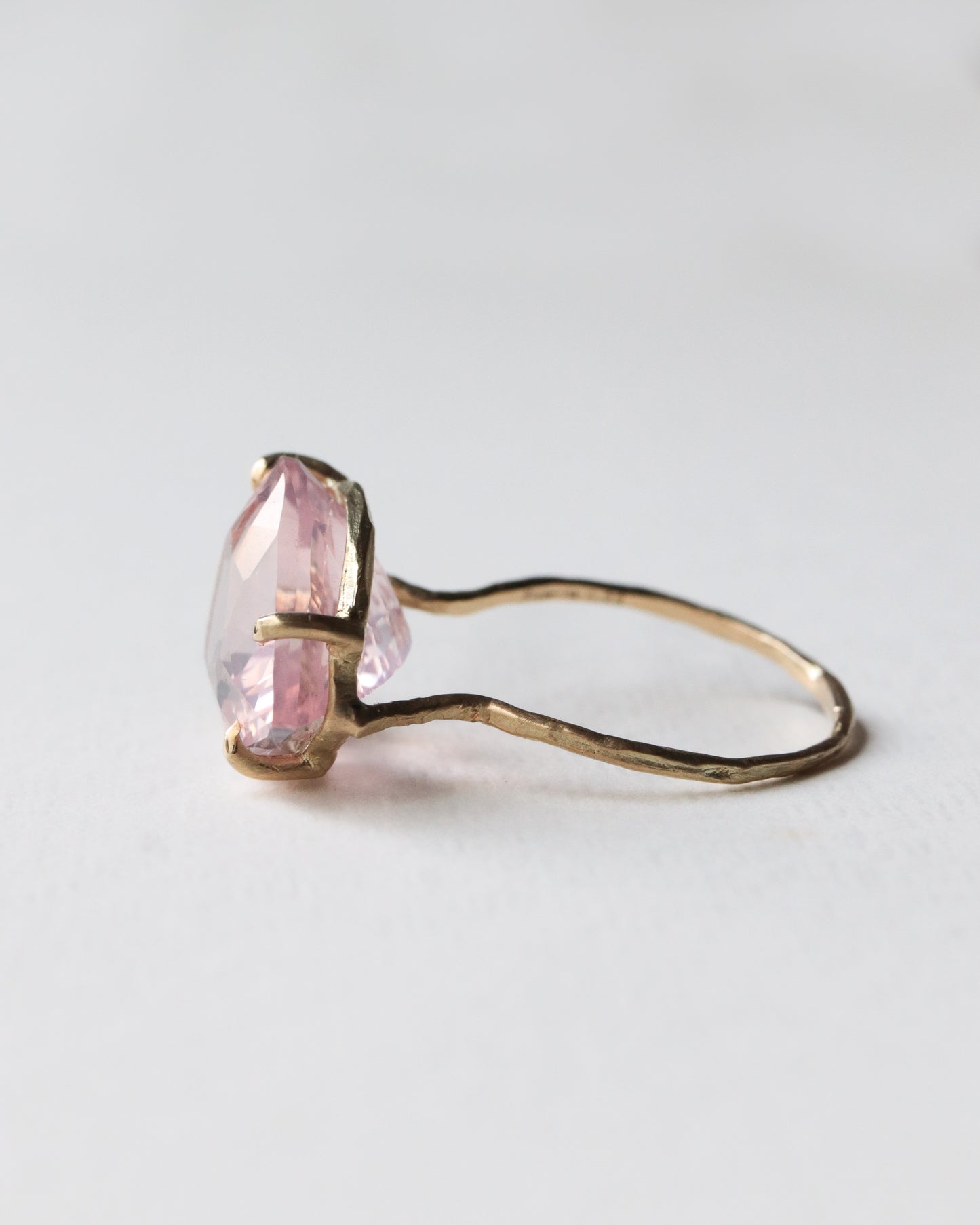 Flat Ring - Rose Quartz -