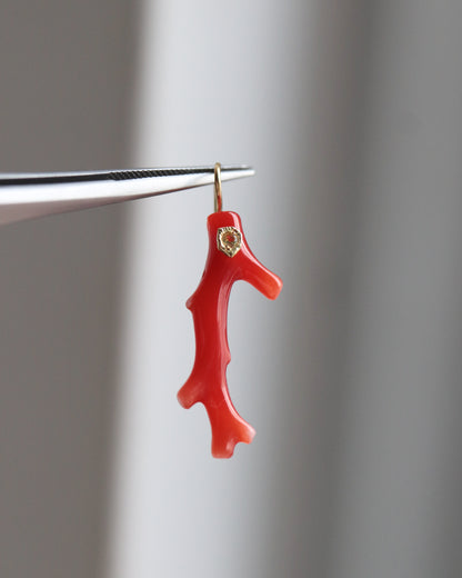 Flat Necklace - Coral -