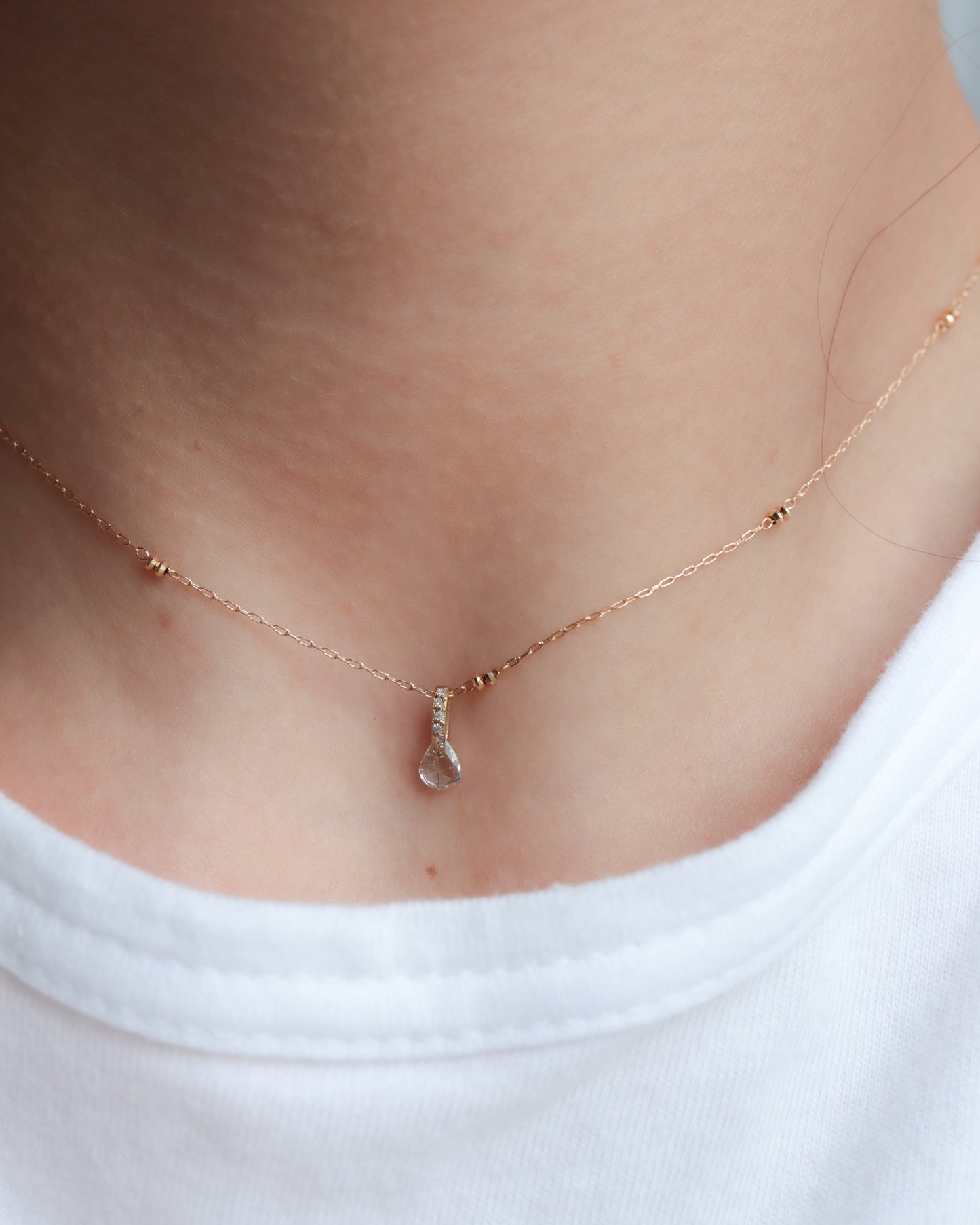 Hibiki Stone Necklace - Diamond -