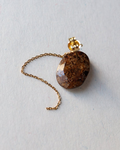 Flat Pierced Earring - Goldenoxideon -