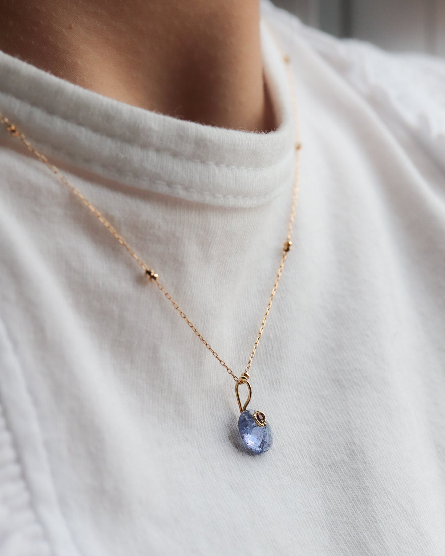 Flat Necklace - Tanzanite -