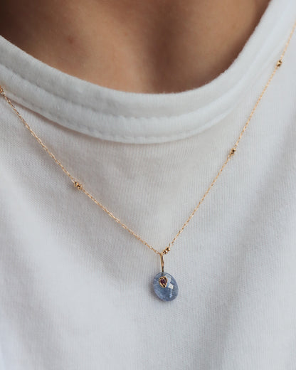 Flat Necklace - Tanzanite -