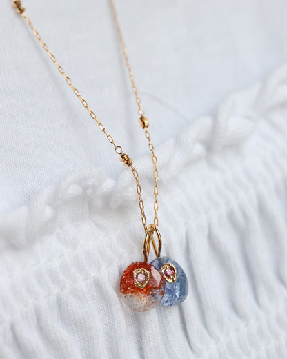 Flat Necklace - Sunstone -