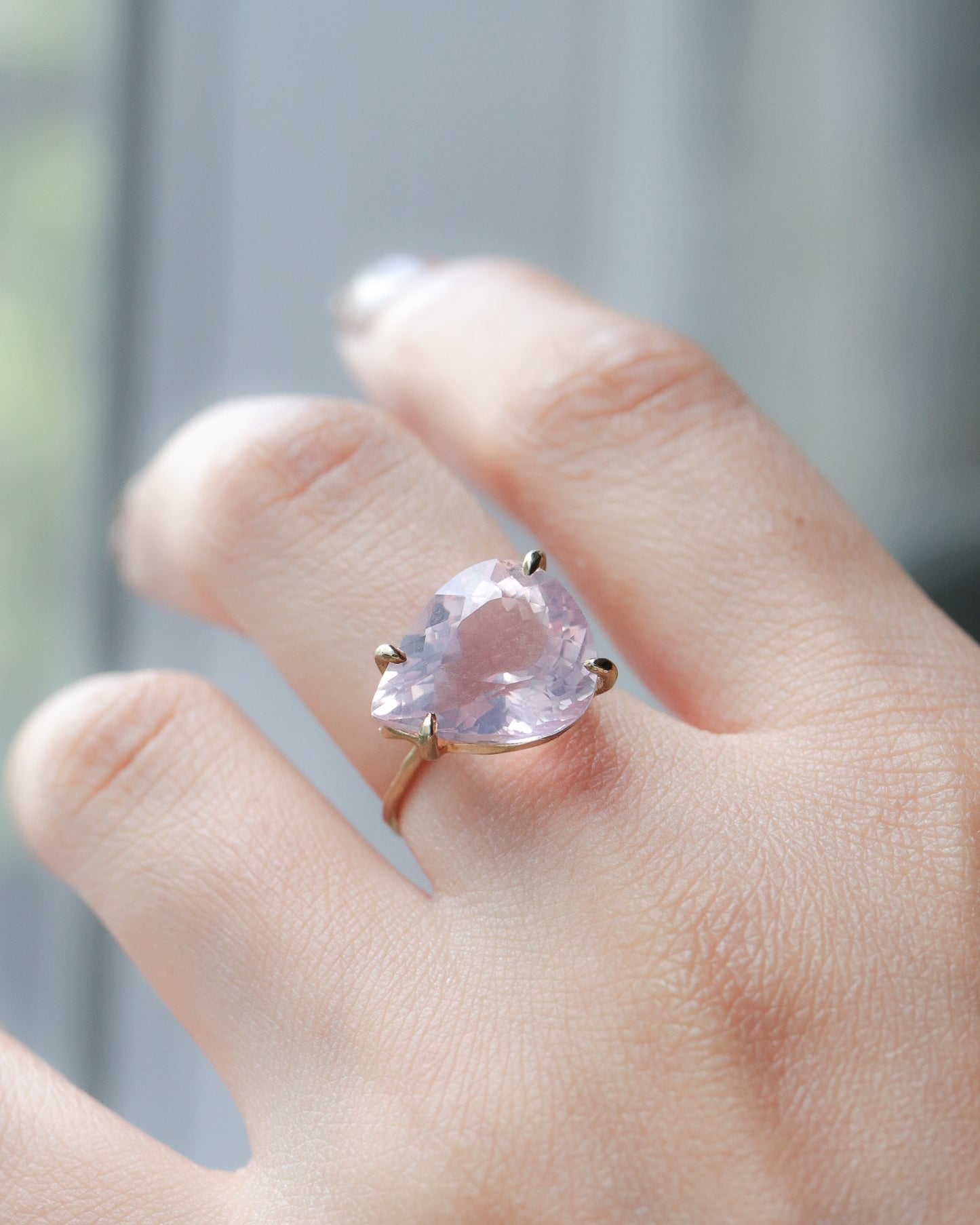 Flat Ring - Rose Quartz -