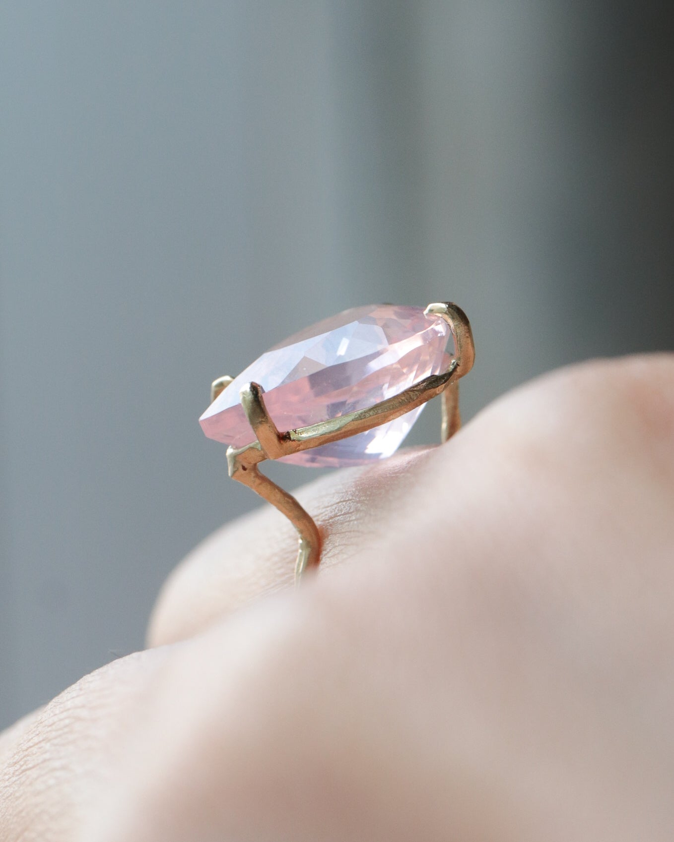 Flat Ring - Rose Quartz - – MONAKA jewellery