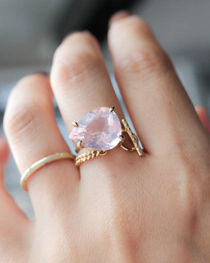 Flat Ring - Rose Quartz -