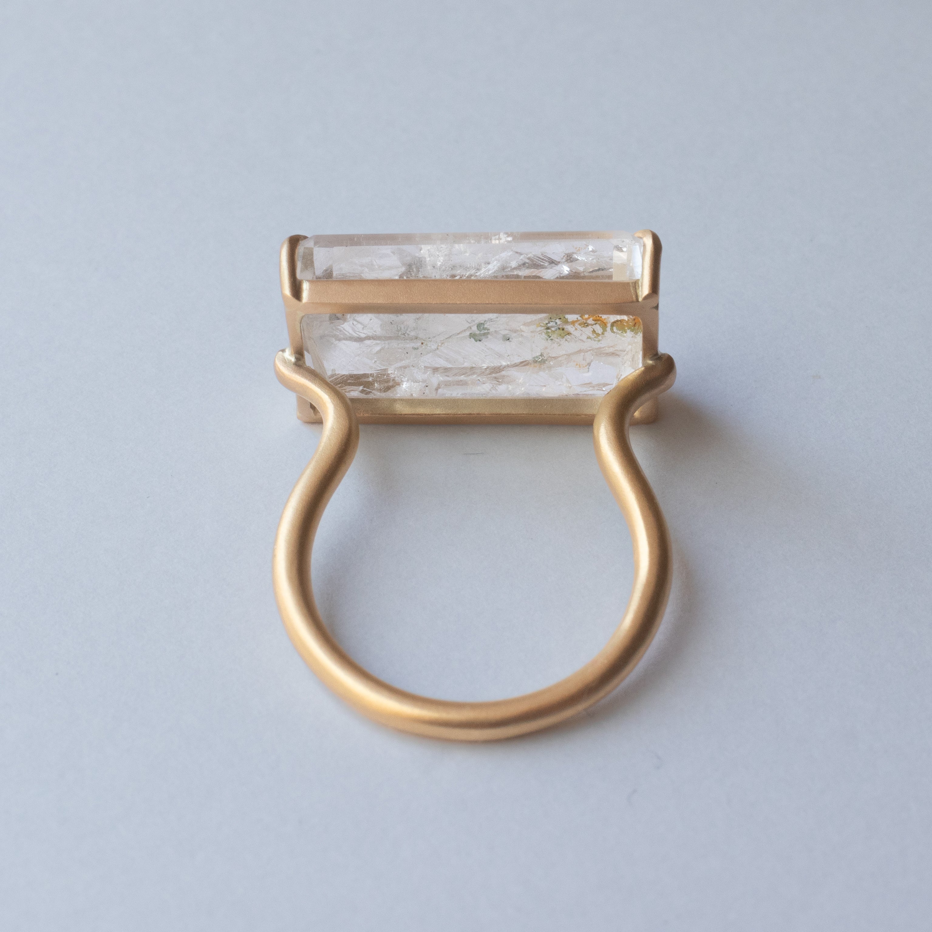 Prong Ring - Gormanite In Quartz -
