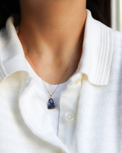 Flat Necklace - Boulder Opal -