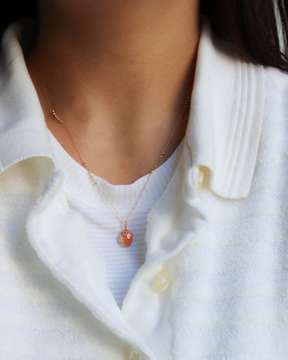 Flat Necklace - Sunstone -