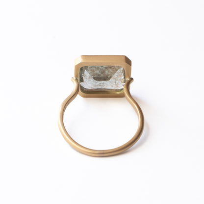 Collet Ring - Aquamarine Sunstone -
