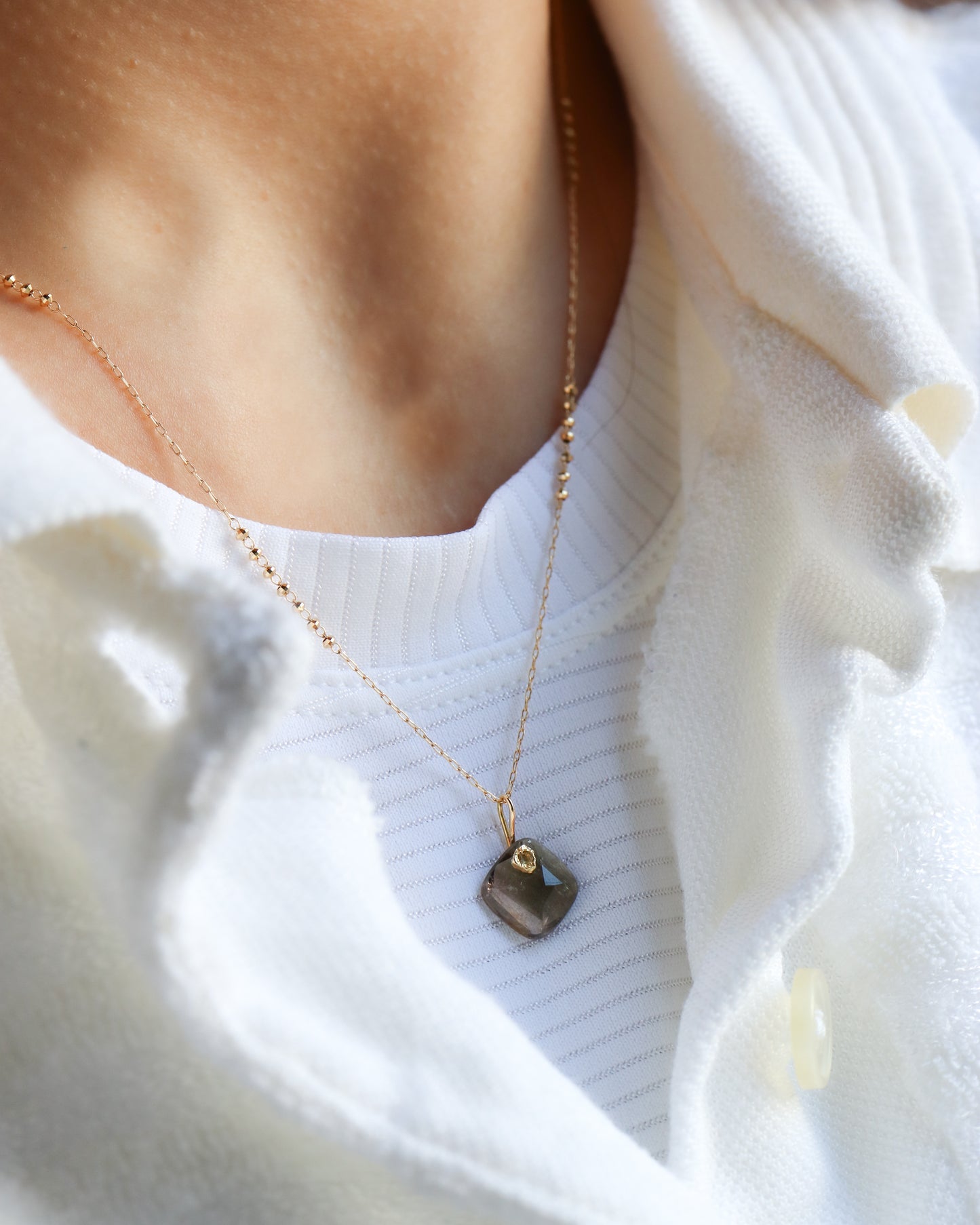 Flat Necklace - Bicolor Tourmaline -