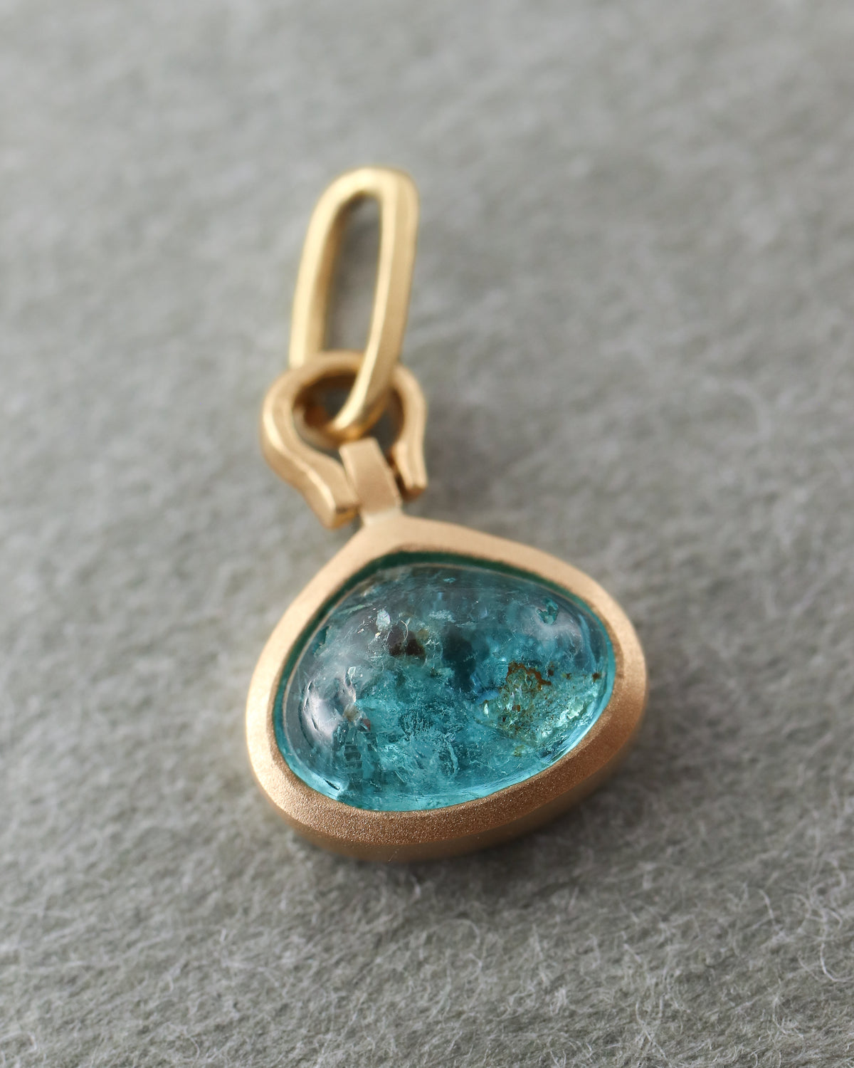 Horse Shoe Collet Necklace - Paraiba Tourmaline -