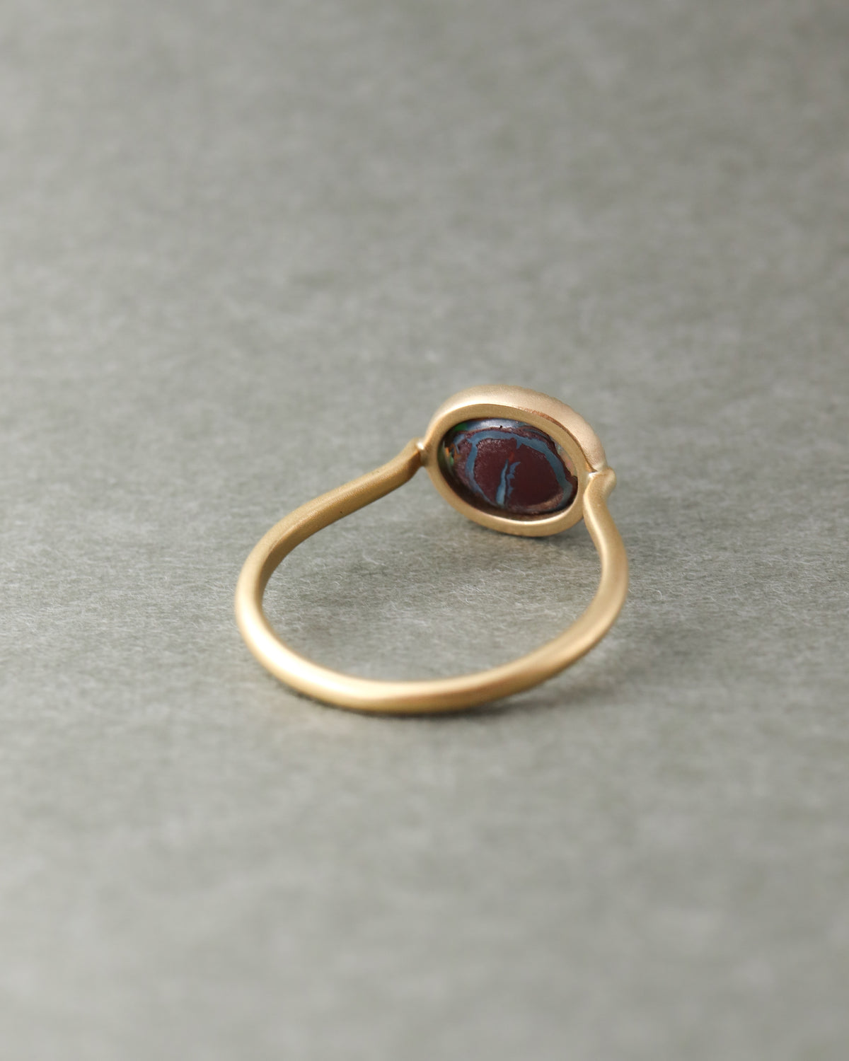 Milgrain Ring - Boulder Opal -