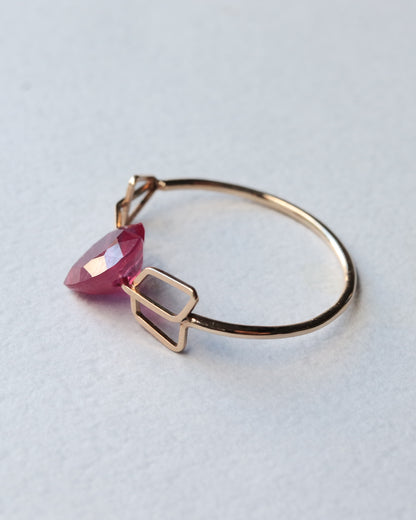 【1/18 sat.12:00〜 NEW IN】Zukyun Ring - Ruby -