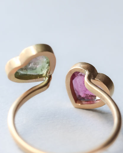 Collet Ring - Bicolor Tourmaline -