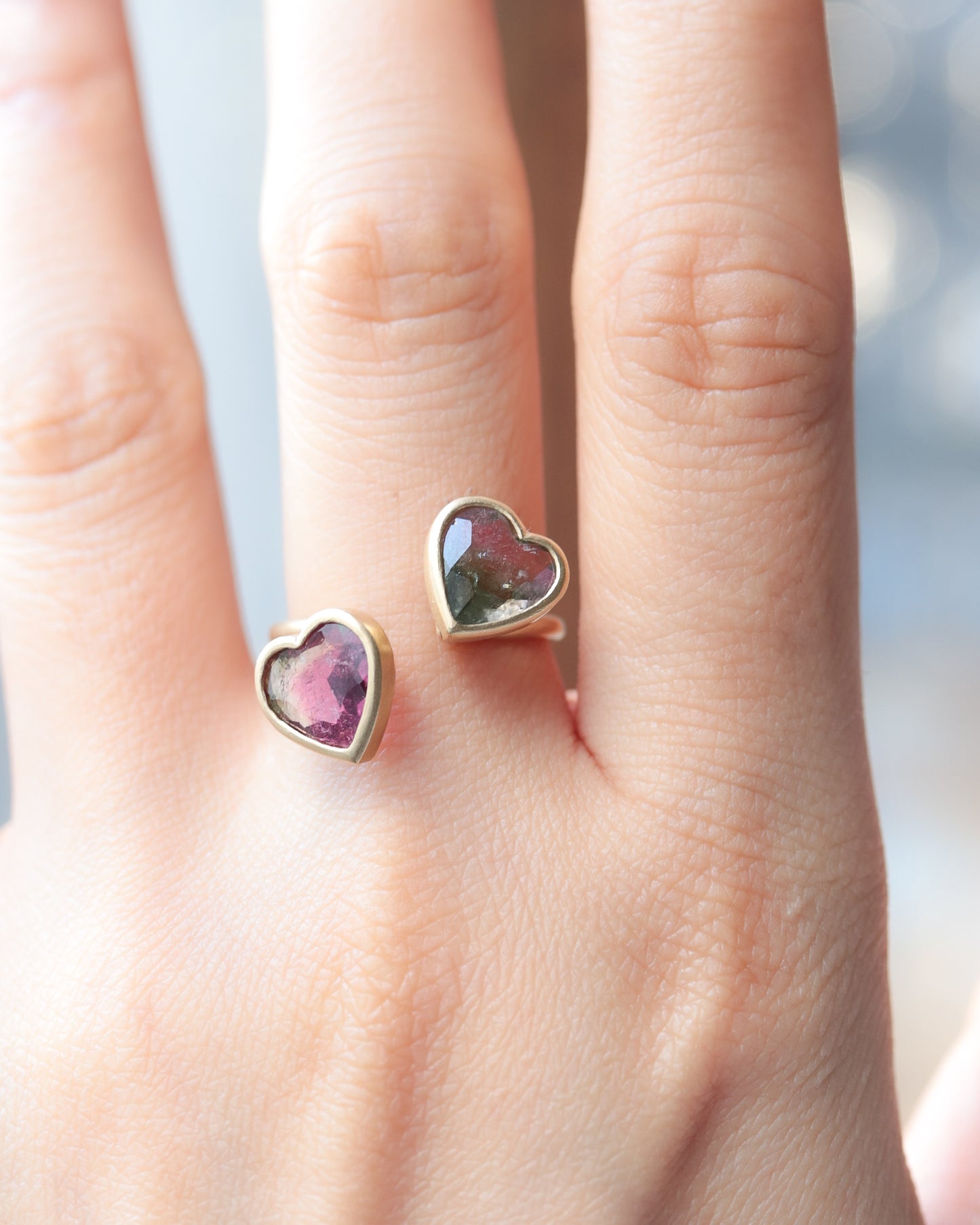 Collet Ring - Bicolor Tourmaline -