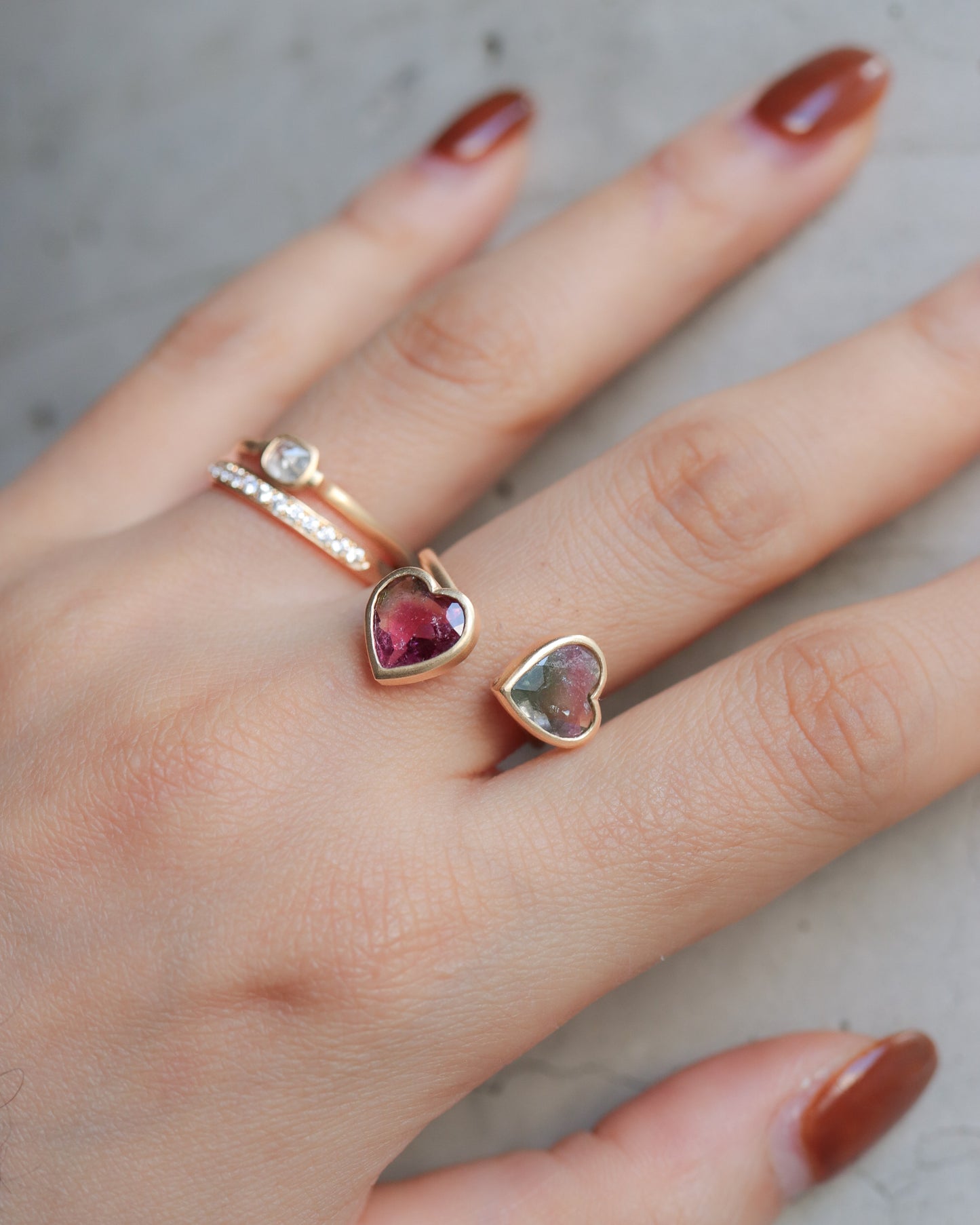 Collet Ring - Bicolor Tourmaline -