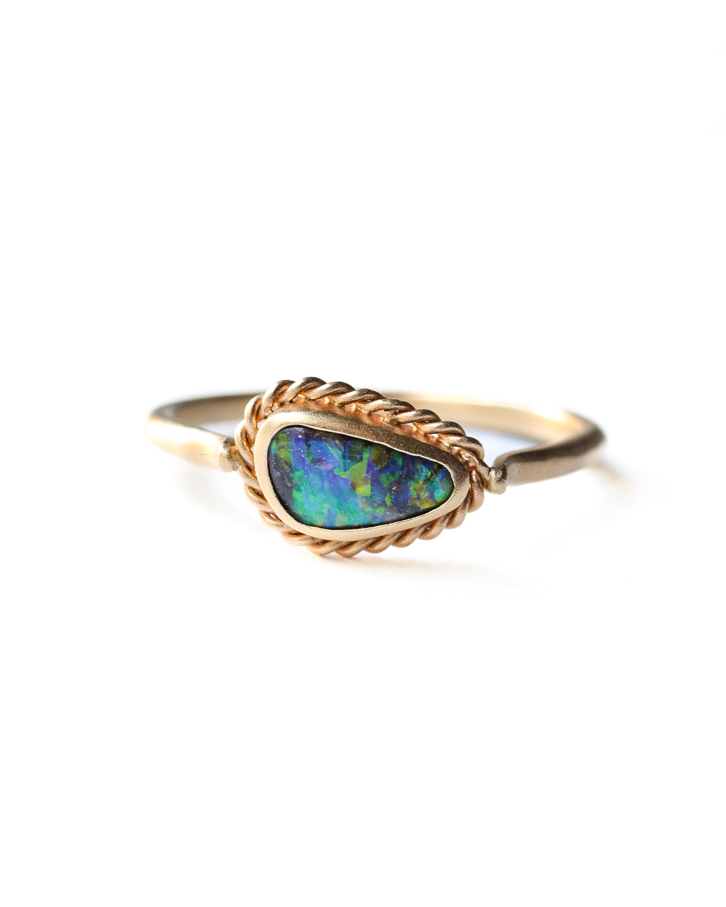 Twist Ring - Boulder Opal -