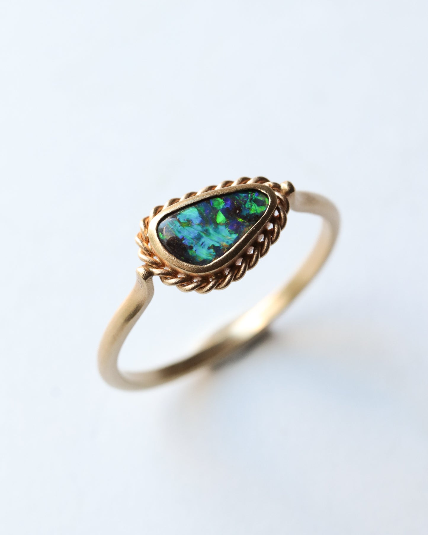 Twist Ring - Boulder Opal -