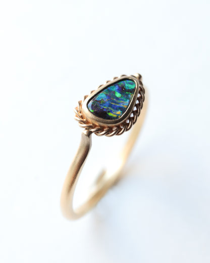 Twist Ring - Boulder Opal -