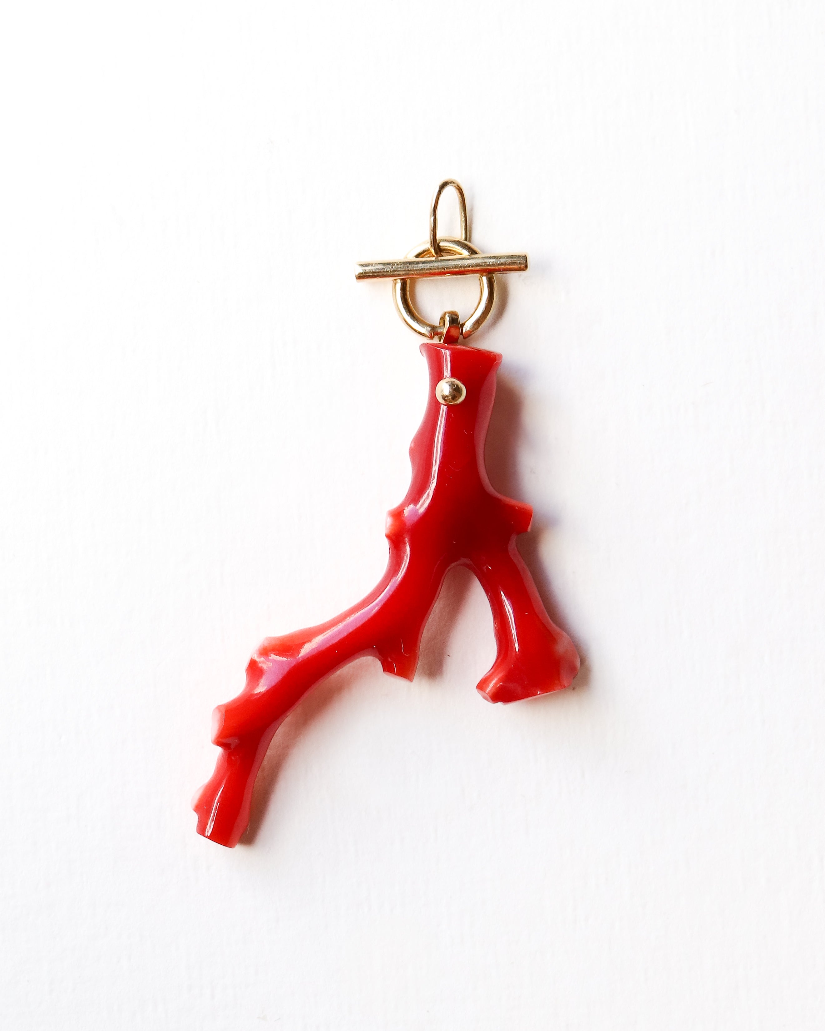 Mantel Stone Necklace - Coral -
