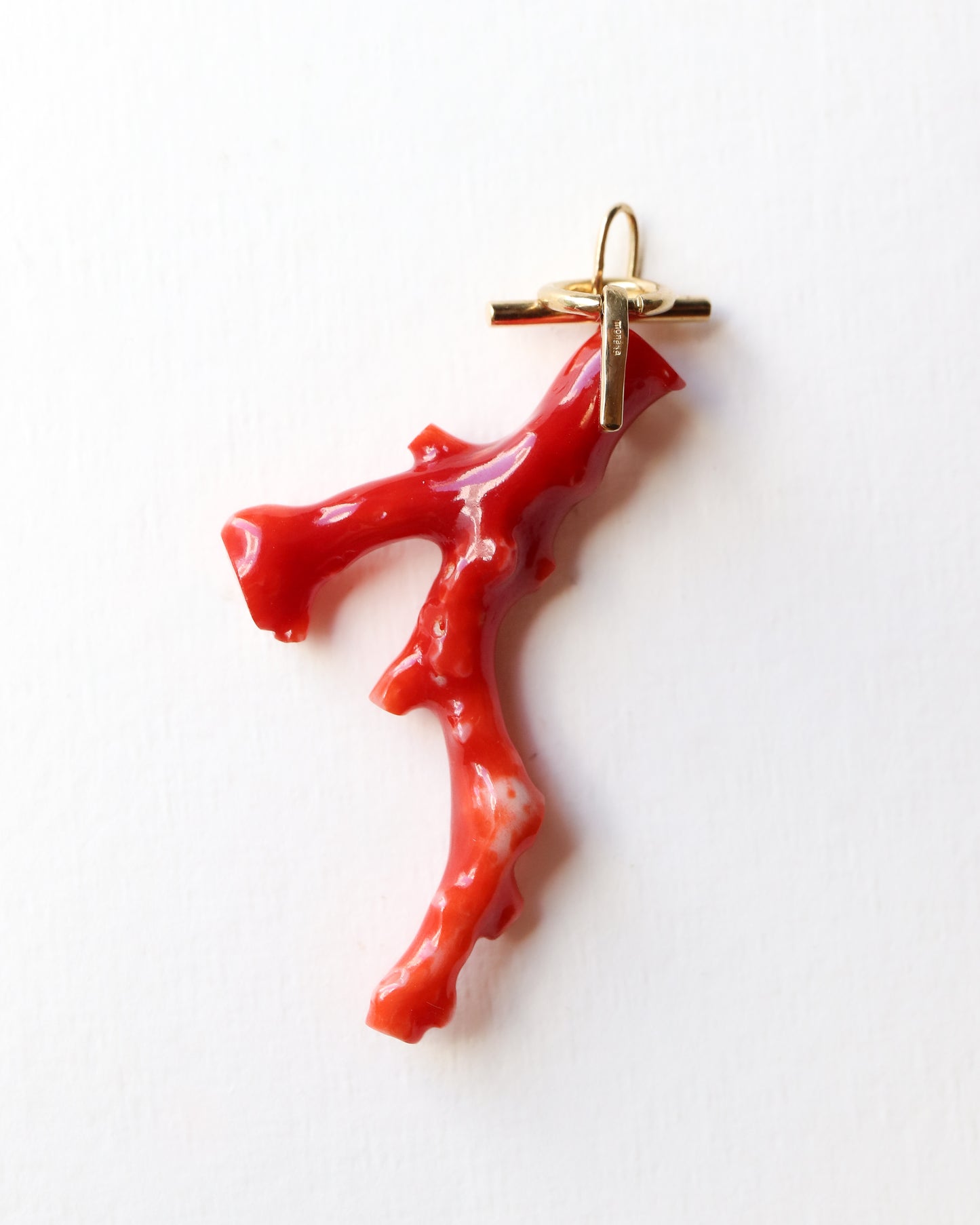 Mantel Stone Necklace - Coral -