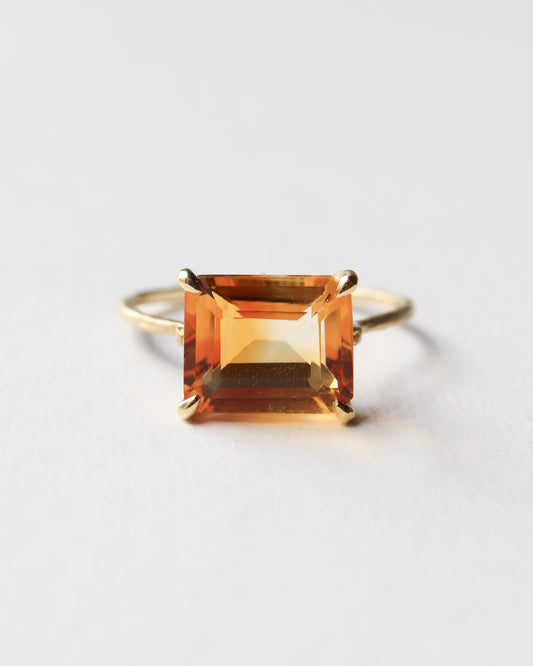 Prong Ring - Bicolor Citrine -