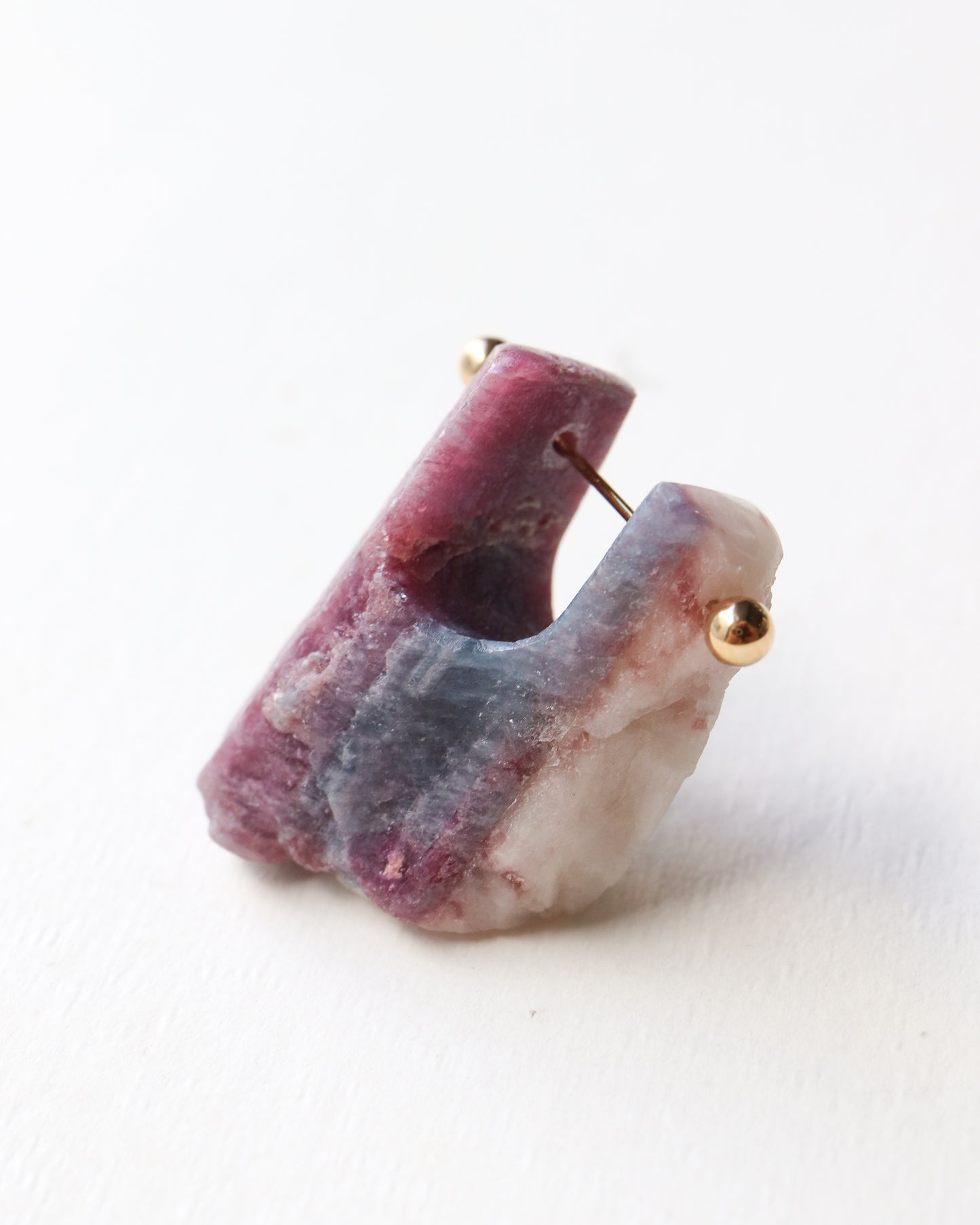 Rock Pierced Earring - Paraiba Tourmaline -