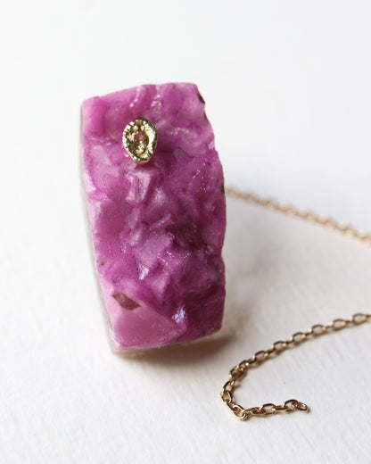 Flat Pierced Earring - Cobalt Calcite -